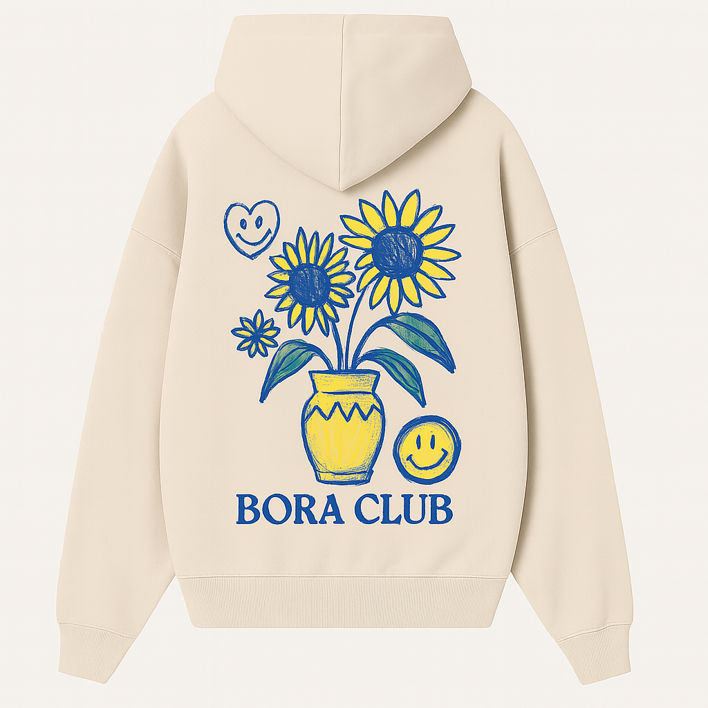 BORACLUB Yellow Flower Hoodie