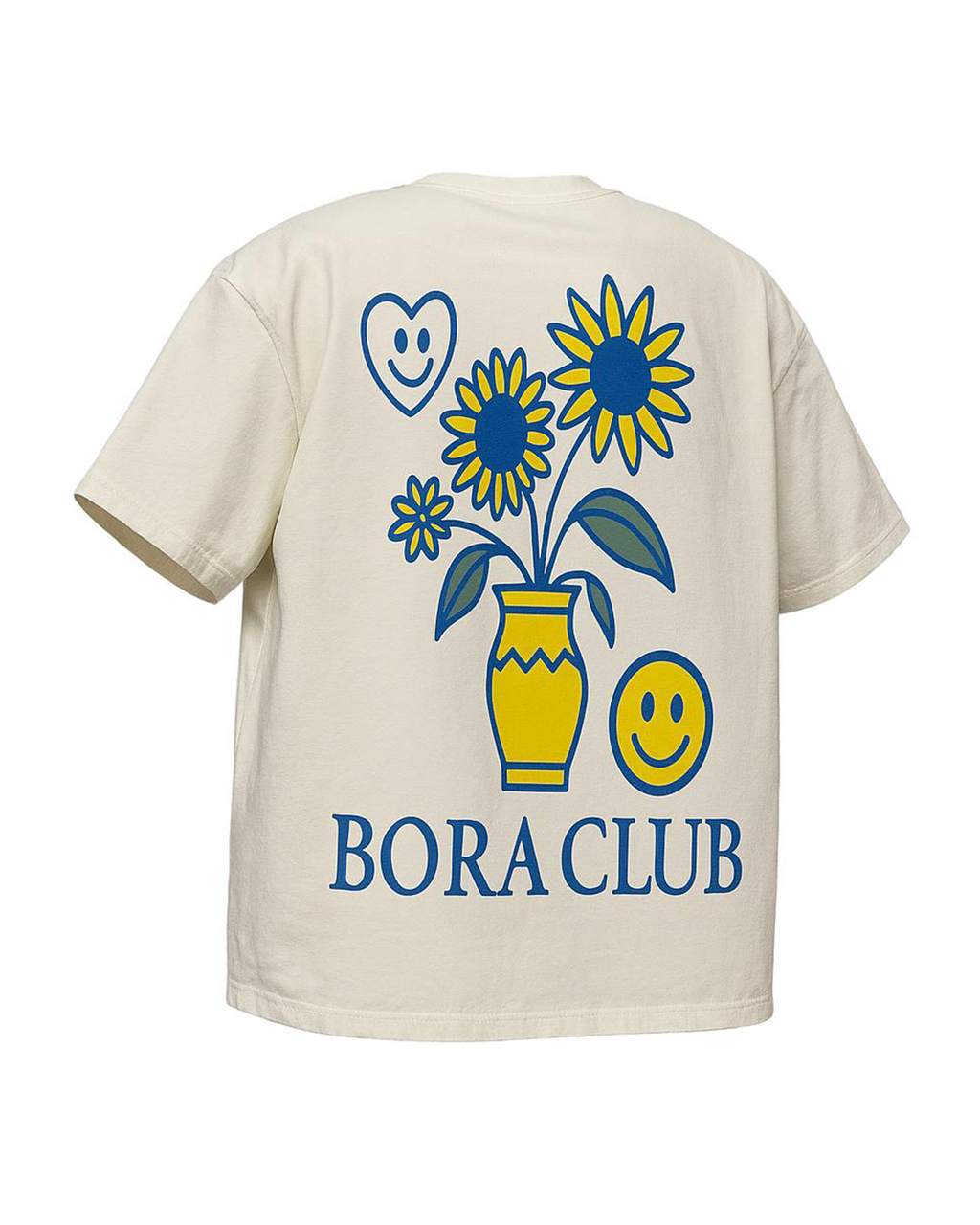 BORACLUB Yellow Flower Oversized Tee