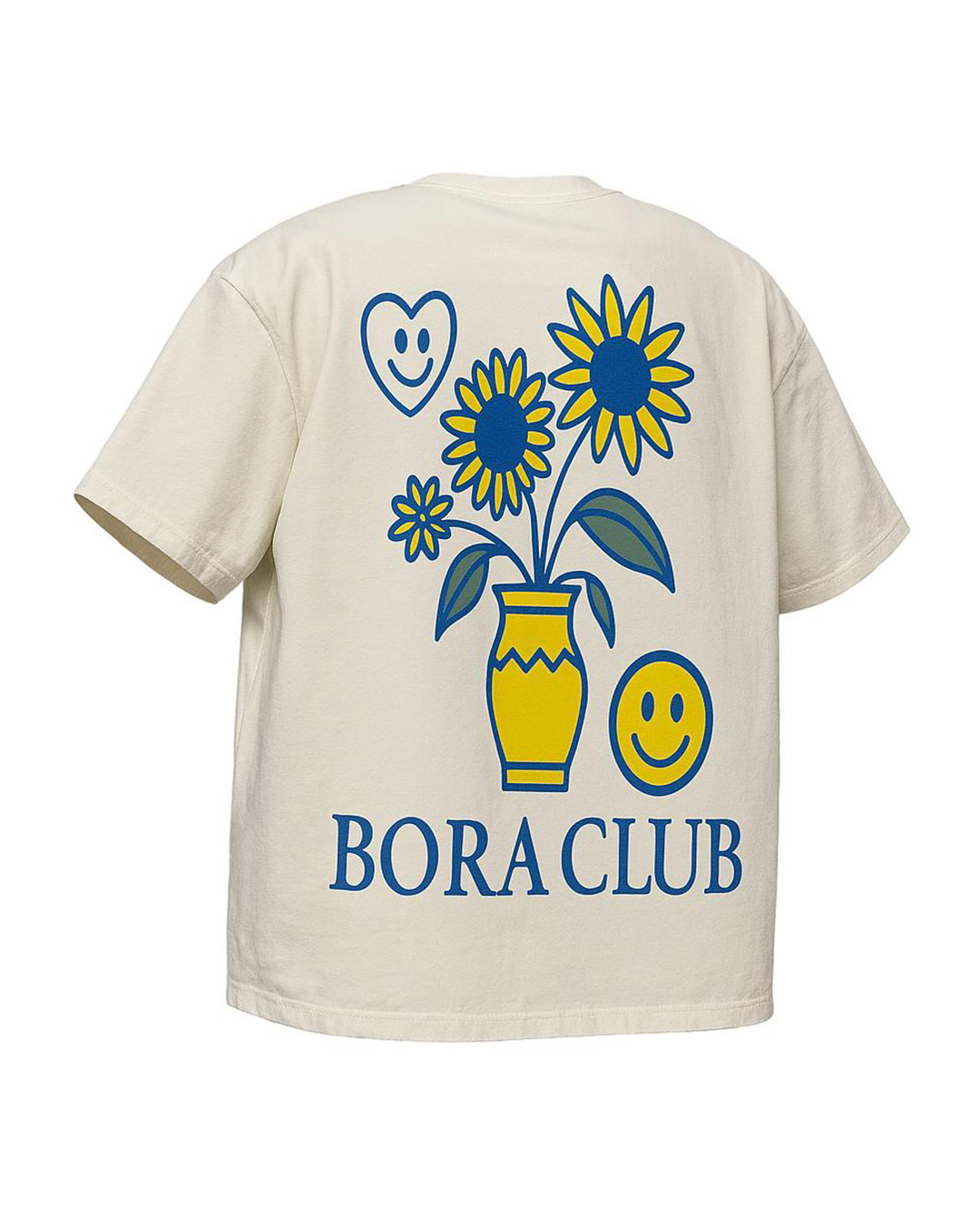 BORACLUB Yellow Flower Oversized Tee
